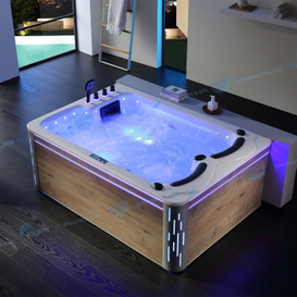 Garten Hinterhof exterior freistehende Badewanne | Whirlpool Jakuzy mit Jets - Joyee 