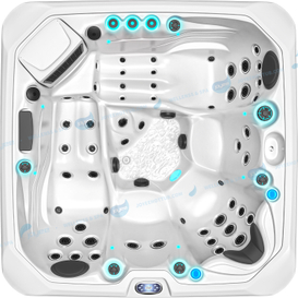 Hydrorelax 5 Personen Spa Pool Wanne | Acryl -Außenmassage Whirlpool - Joyee