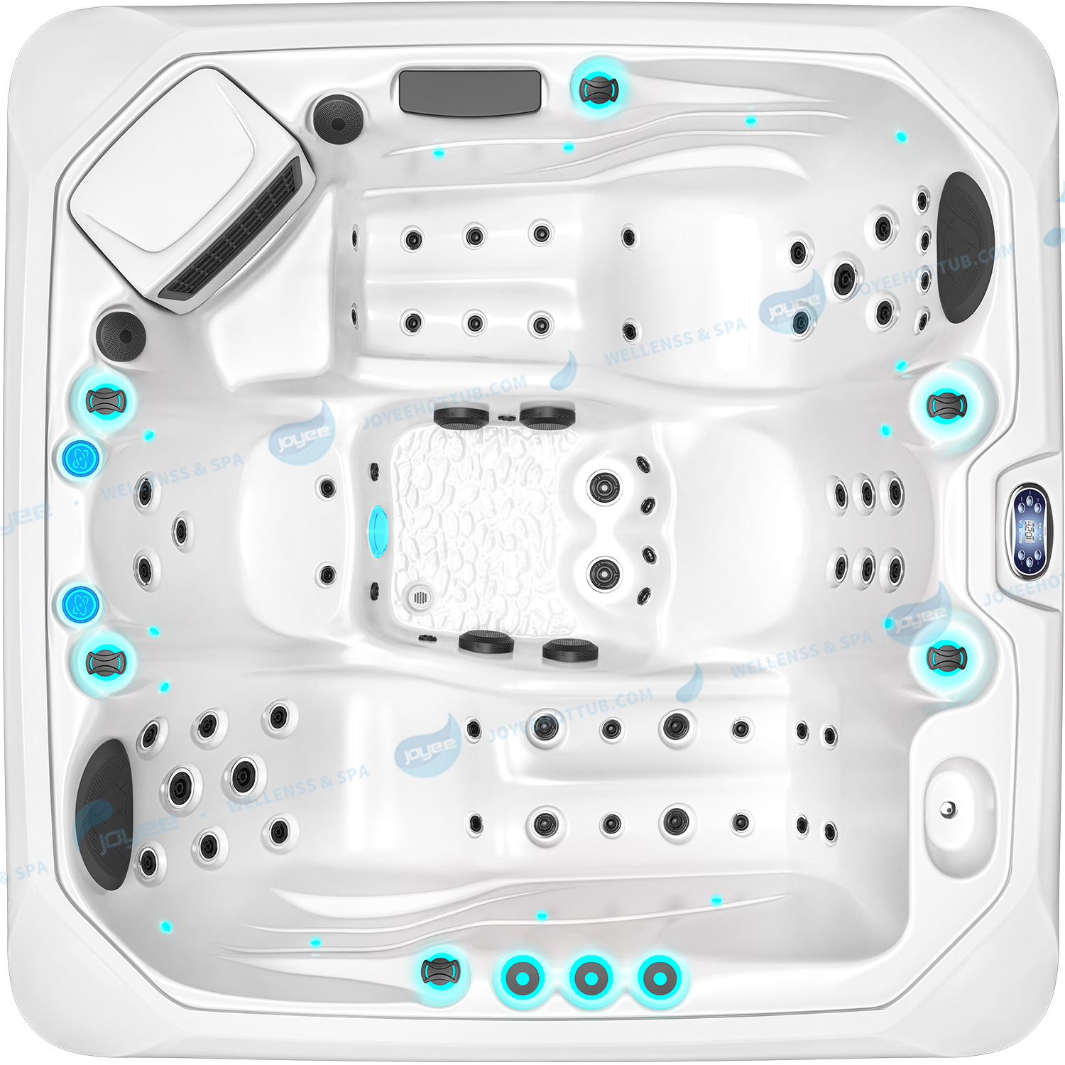 Luxus -Acryl -Muschel -Whirlpool im Freien | Spa mit Whirlpool und Party -Massagebad - Joyee