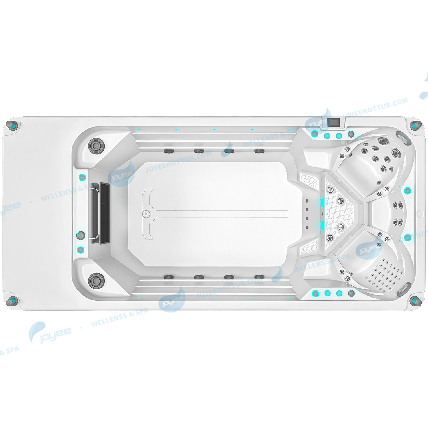 Fiberglas Outdoor Swim Spa | Whirlpool-Hydrotherapie-Schwimmbad-Spa - JOYEE