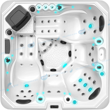 Hydrorelax 5 Personen Spa Pool Wanne | Acryl -Außenmassage Whirlpool - Joyee